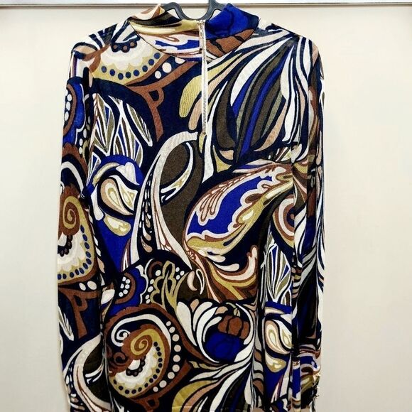 Chico's Zip Neck Sheer Sweater - Picture 9 of 9